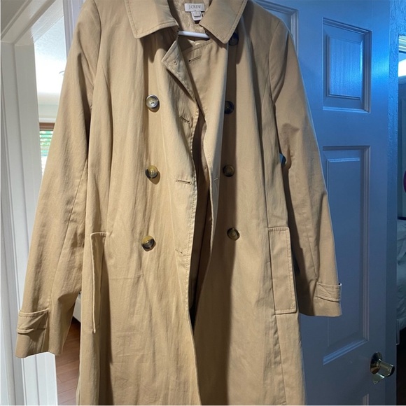⭐J. Crew Beige Double-Breasted Trench Coat - Picture 4 of 4